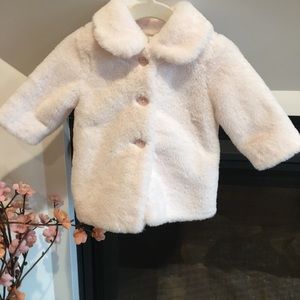 Light Pink Faux Fur Baby Coat